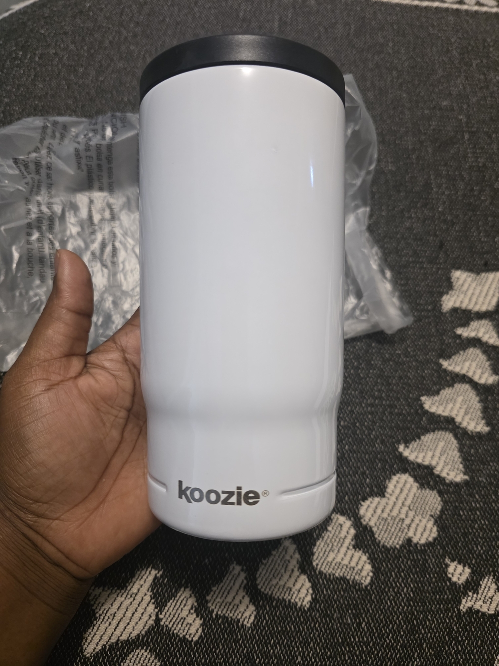 Koozie White Stainless Triple 3 In 1 Can Cooler Bottle Travel Tumbler